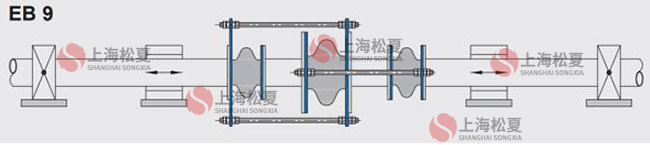 泄壓型橡膠膨脹節安裝示意圖